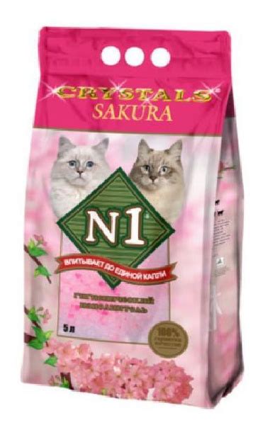 Силикагелевый наполнитель Сакура, 5л (Crystals Sakura), 2,000 кг ...