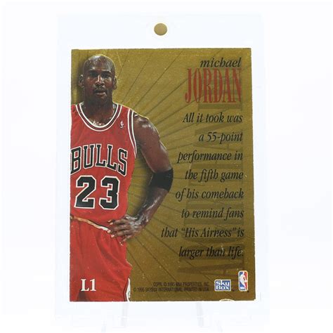 1995 96 Skybox Premium Michael Jordan Larger Than Life Elite Sports Cards