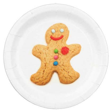 Gingerbread Man Paper Plate