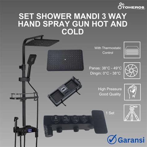 Jual Set Shower Bathroom Mandi Way Hand Spray Gun Hot And Cold