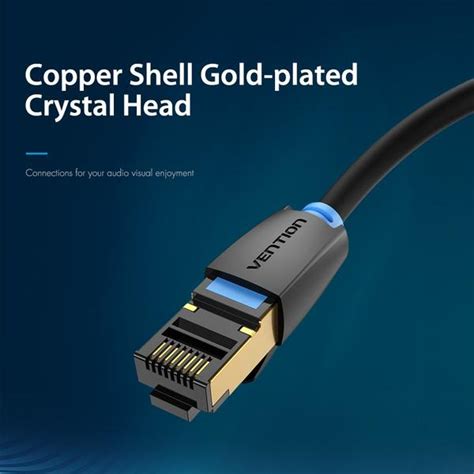 ᐉ Патч-корд Vention CAT 8 SFTP Ethernet RJ-45 - RJ-45 8 жил 0,5 м Black ...