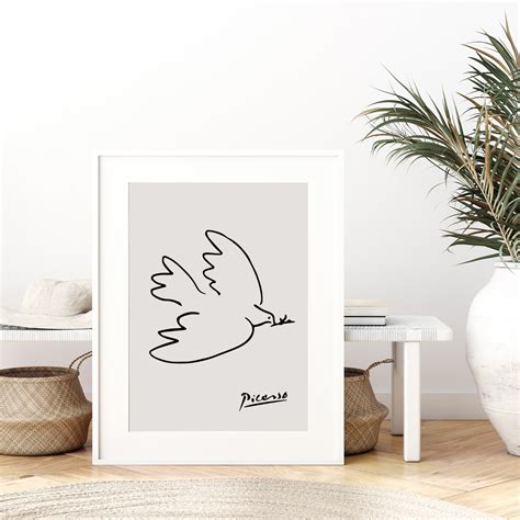 Pablo Picasso Dove Of Peace 1949 Vintage Poster Art Print Etsy