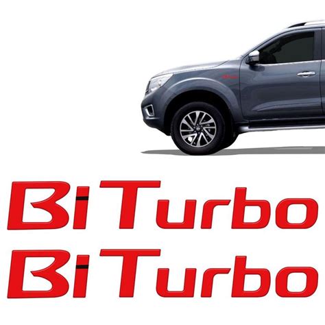 Adesivo Nissan Frontier Bi Turbo Vermelho Resinado