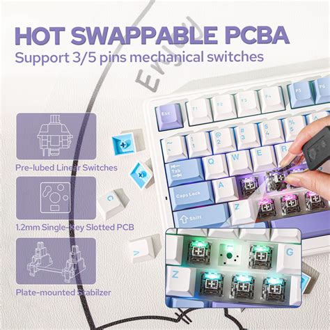 Mua X Aula F Wireless Mechanical Keyboard Hot Swappable Gasket Custom Gaming Keyboard With