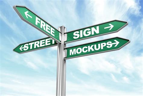 Free Street Sign Mockups | Mockuptree