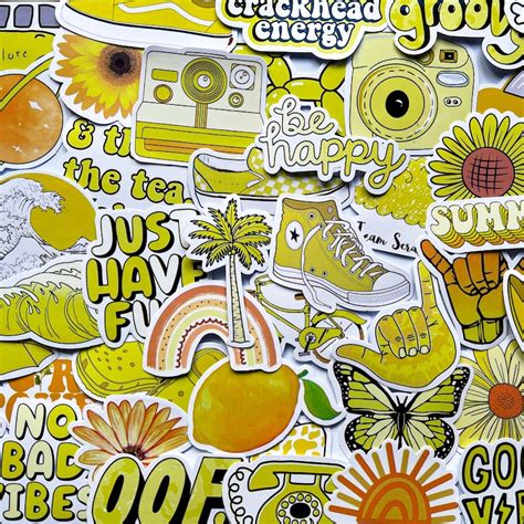 Yellow Stickers Etsy