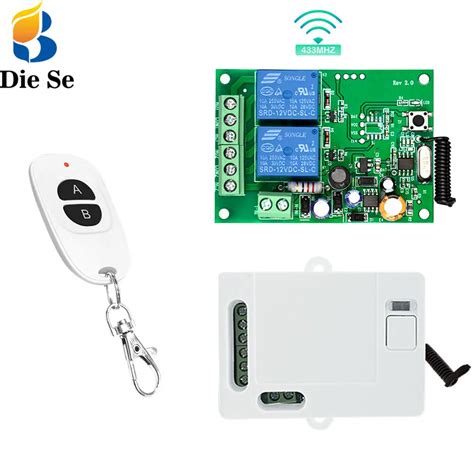 RF-433mhz-Universal-Gate-Remote-Control-Switch-AC-220V-2Channel-Relay ...