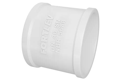 Luva Simples Em Pvc Para Esgoto 40mm Branca Branco Fortlev C C