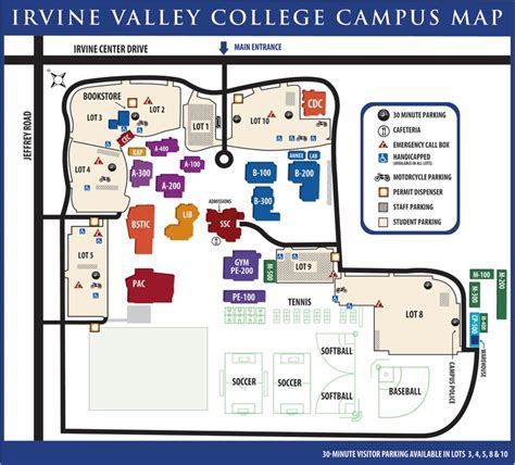 Irvine Valley College Campus Map Campus Map Irvine Valley College