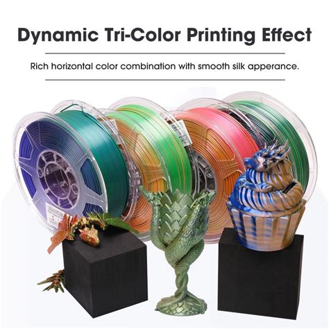 Esun Esilk Mystic Triple Color Pla Filament Kg Dhub Gr