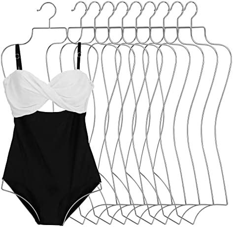 Lounsweer Lingerie Packhangers Body Shape Display Hangers Metal Wire Bathing Suit Hangers