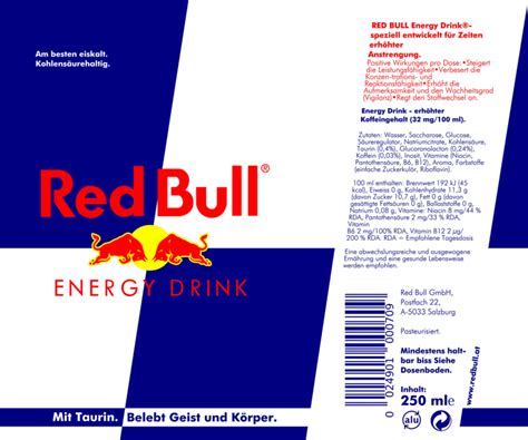 Red Bull Can Label