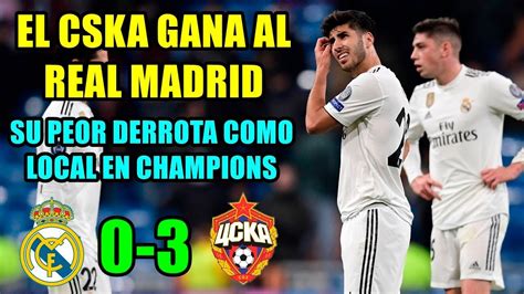 EL REAL MADRID PIERDE ANTE EL CSKA 0 3 SU PEOR DERROTA EN CHAMPIONS