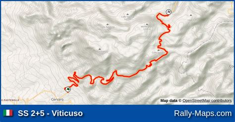 SS 2 5 Viticuso stage map Rally Città di Cassino 2021 Rally