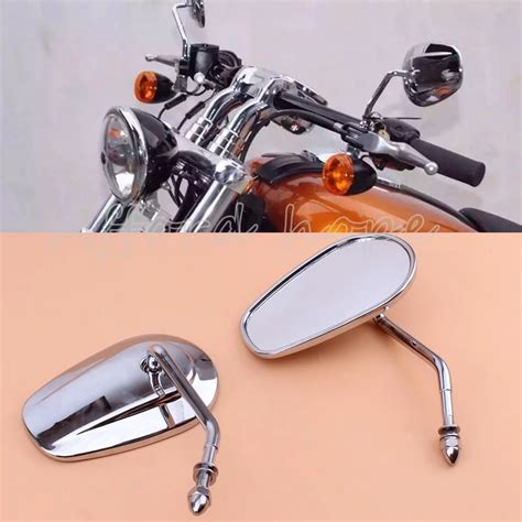 Motorcycle Pair Road King Classic Chrome Rear Mirrors Rear View Side