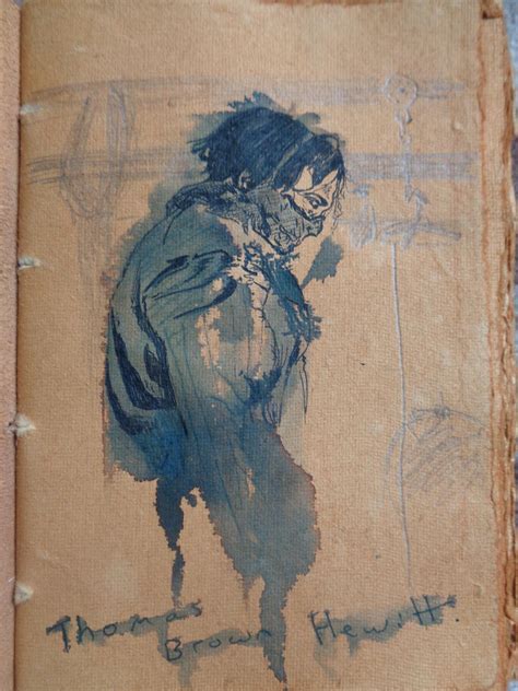 A couple of drawings I did of Thomas Brown Hewitt, one in ink and one ...