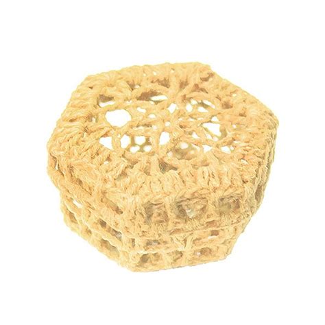 Mini Caixinha Sextavada de Crochê para Lembrancinha Nude Festas da 25 Embalagens da 25 A