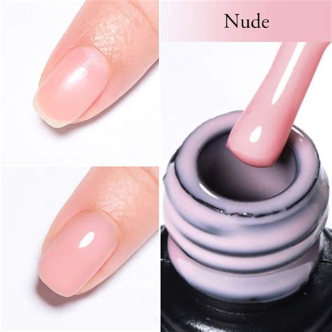 Ml Pink Rubber Base Gel Nail Polish Pink Nude Color Semi Permant Soak Off Uv Led Self Leveling