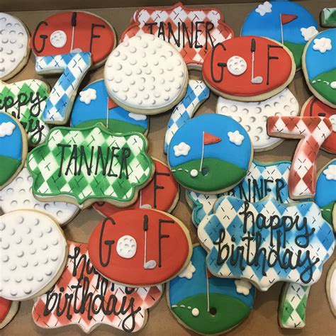 Golf Birthday Decorated Sugar Cookies Birthday Decorated Sugar