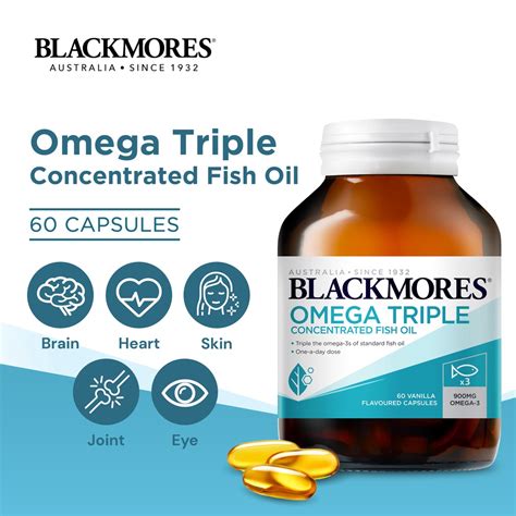 Blackmores Omega Triple Concentrated Fish Oil 60caps Shopee Singapore