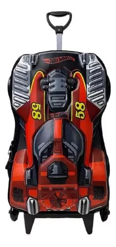 Mochila Escolar D De Rodinhas Hot Wheels Dune Soar Vermelho Frete Gr Tis