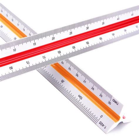 Jual MISTAR PENGGARIS SEGITIGA SKALA 30 CM SCALE RULER PLASTIK DELI