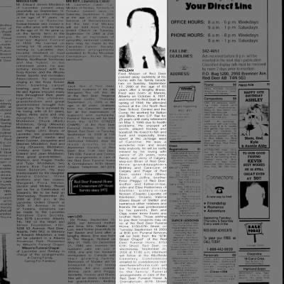 Obituary For Fred MOLZAN 1937 2000 Aged 63 Newspapers