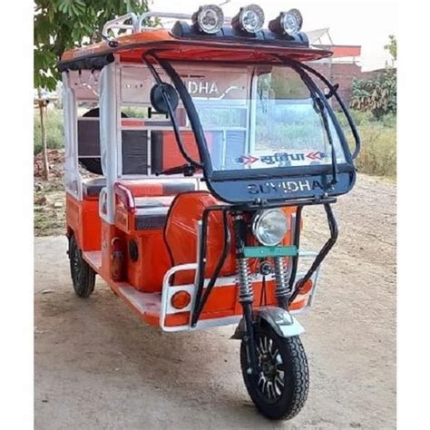 Suvidha Orange Battery E Rickshaw Vehicle Capacity 4 Seater At Rs