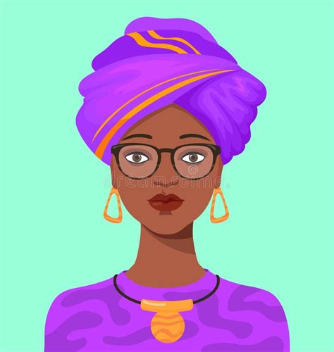 African Woman Turban Portrait Women Africane Fashion Face Traditional