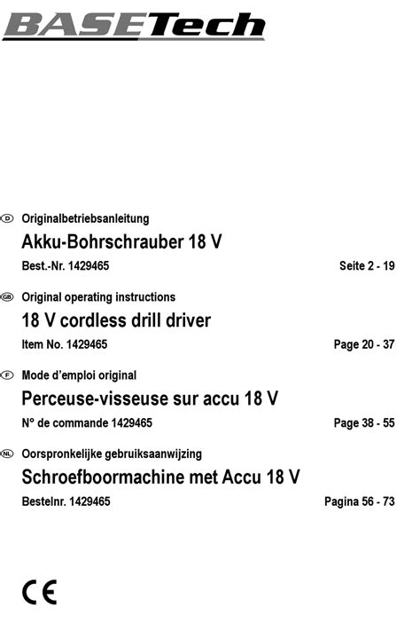 BASETECH 1429465 ORIGINAL OPERATING INSTRUCTIONS Pdf Download | ManualsLib
