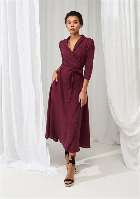 Linen Wrap Dress Marlena