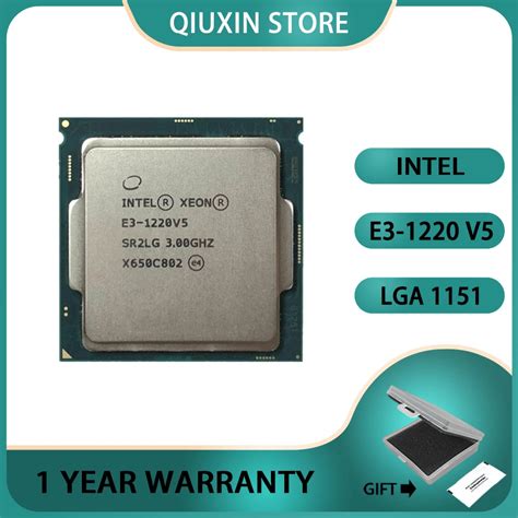 Intel xeon E3 1220 v5 e3 1220v5cpu 3.0 ghz quad core quad thread lga ...