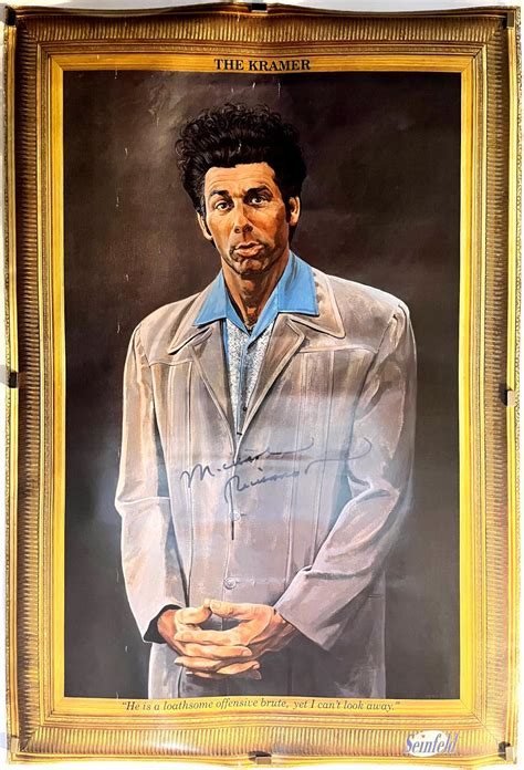 Lot Seinfeld The Kramer Poster Autographed By Michael Richards