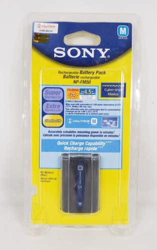 Genuine Sony Np Fm Lithium M Series Rechargeable Battery Pack New