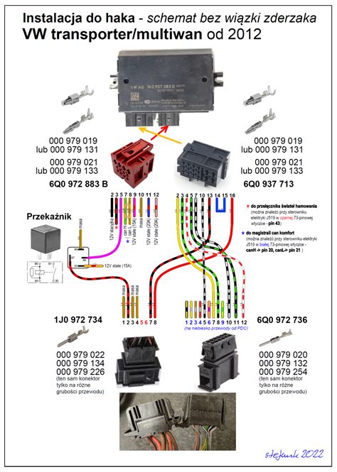 Schemat Instalacji Elektrycznej Haka VW T5 Stefank