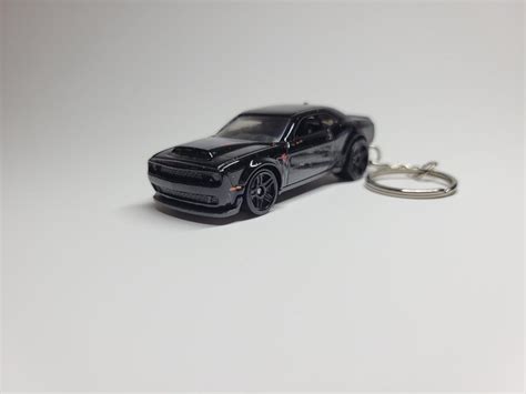 Hot Wheels Dodge Challenger Srt Demon Keychain Etsy