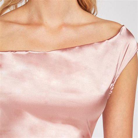 Nude Dusty Champagne Pink Satin Maxi Dress Evening Depop