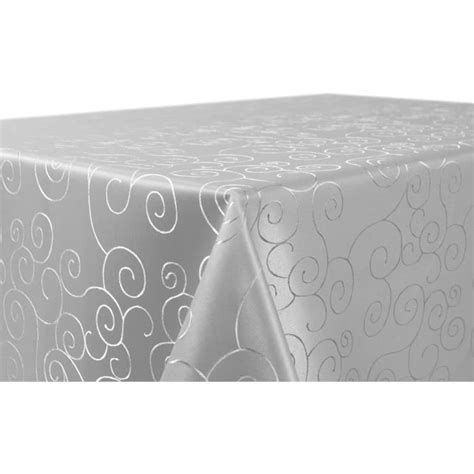 Beautex Nappe en tissu damassé infroissable Motif volutes Taille et