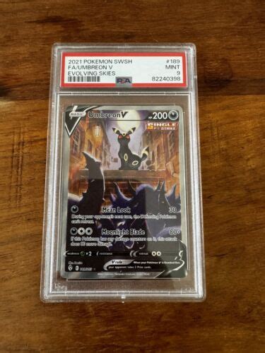 Pokémon TCG Umbreon V Alt Art Evolving Skies 189 203 Holo Ultra Rare