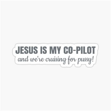 Jesus Is My Copilot Cruising Pussy Bumper License Plate License Plate Frame Stickers