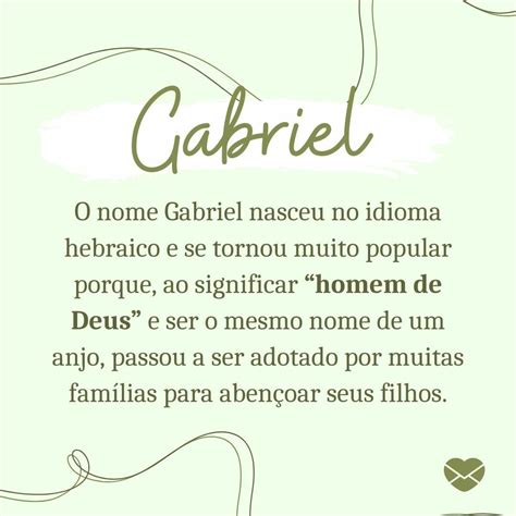 Nome Que Combine Com Gabriel - Significado do nome Gabriel: origem, frases e mais - Página 2