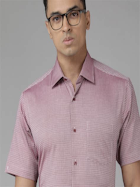 Buy Van Heusen Custom Fit Self Design Pure Cotton Formal Shirt Shirts For Men 23643670 Myntra