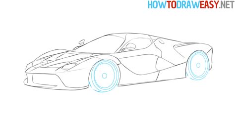 How To Draw The Supercar Ferrari Laferrari Digitally Youtube