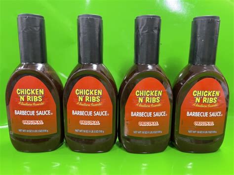 4 Bottles Chicken ‘n’ Ribs Barbecue Sauce 18 Oz Bbq Brisket Steak Burgers Jt Outfitters