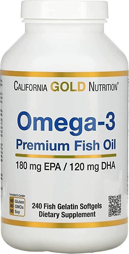 California Gold Nutrition Омега-3 Premium Рыбий жир 240 Капсул