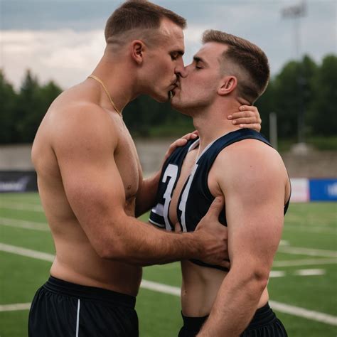 Gay Football Jocks Kissing Stable Diffusion Online