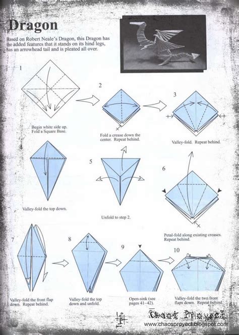 3d Origami Dragon Diagram