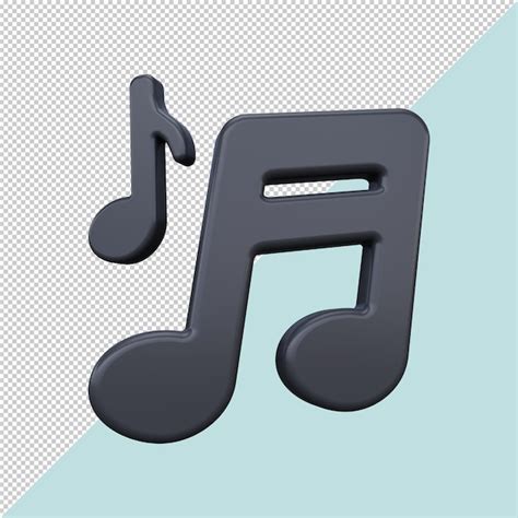 Icône De Notes De Musique Rendu 3d Psd Premium PSD Premium