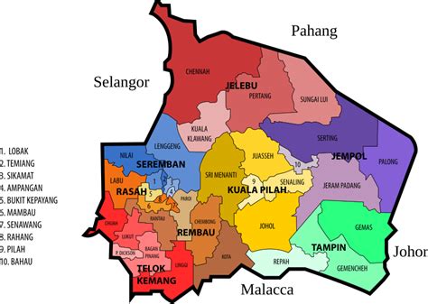 Road Map Negeri Sembilan Malaysia