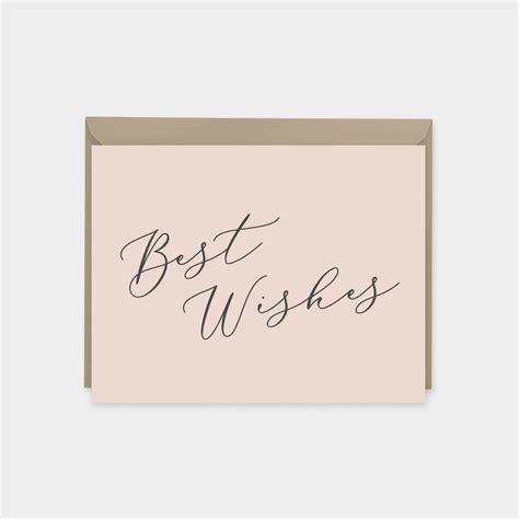 Best Wishes Cards Calligraphy Card Set Elegant Stylish Color Palette